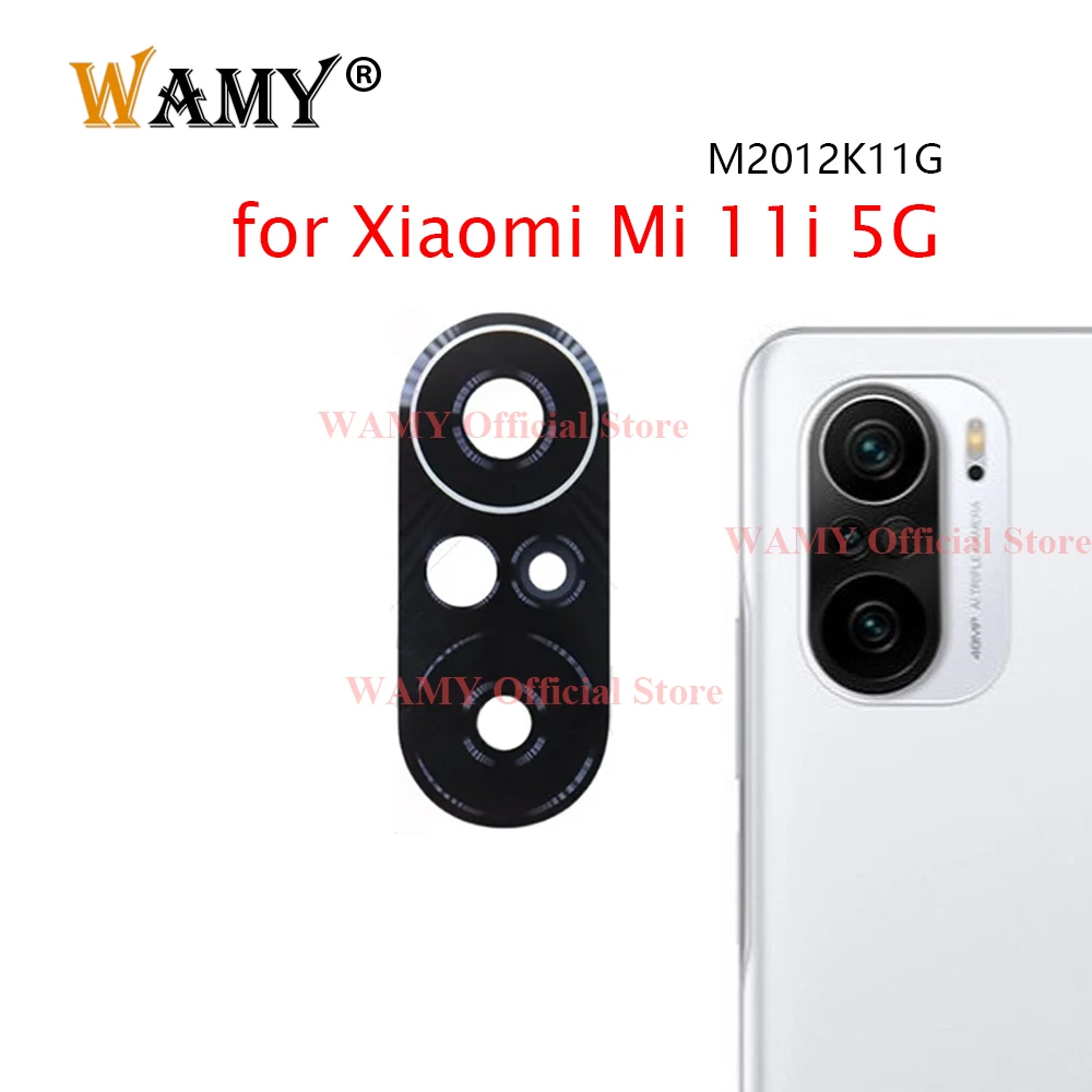 WAMY Rear Back Camera Glass Lens Replacement For Xiaomi Mi 11i 5G With Sticker