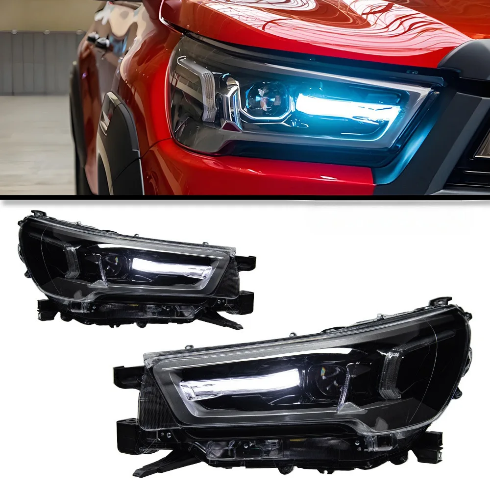 Helax Styling Headlight Assembly Modified LED 12V 30W 4000 Lumens 4000K Color Temperature New Direction Indicator for 21-24