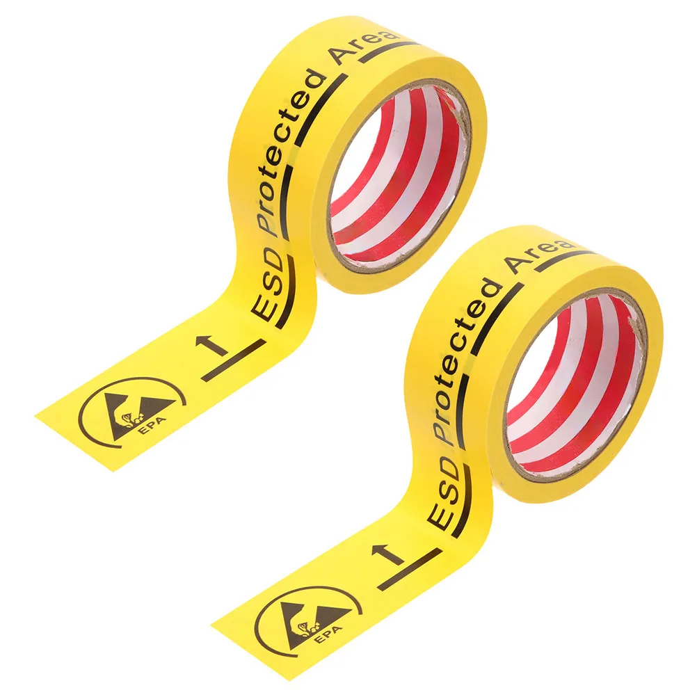 2 rolls Tape Safety Warning Adhesive Halloween Christmas New Year Anti Static Label Self Adhesive Tape Box Sealing Tape