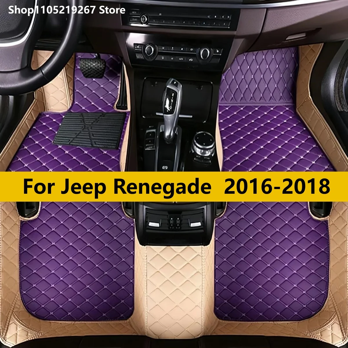 

Custom Fit Car Floor Mats For Jeep Renegade 2016~2018 Waterproof PU Leather Full Coverage Interior Floor Accessories
