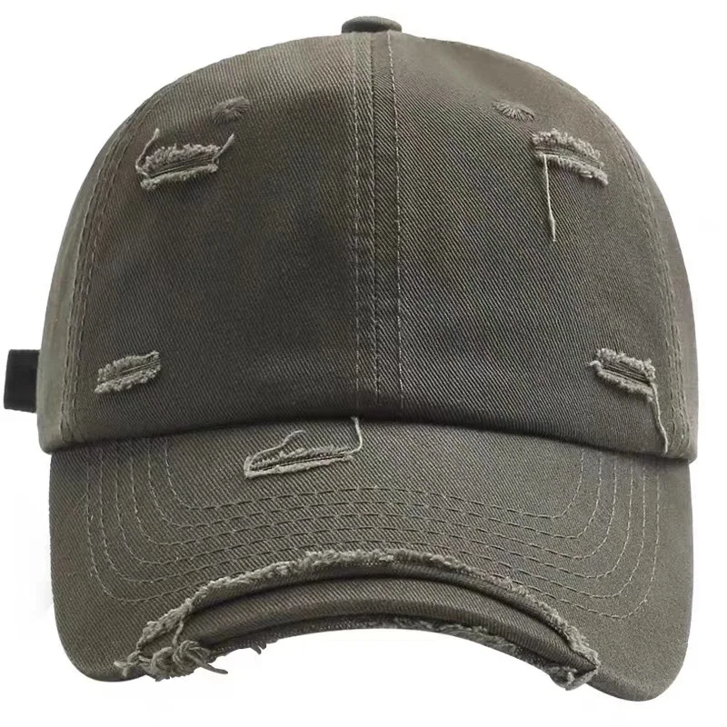 Новая бейсбольная кепка с разбитым краем и сломанными отверстиями, мужская старая шляпа от солнца, повседневная солнцезащитная кепка с солнцезащитным козырьком, женская модная брендовая кепка в стиле хип-хоп