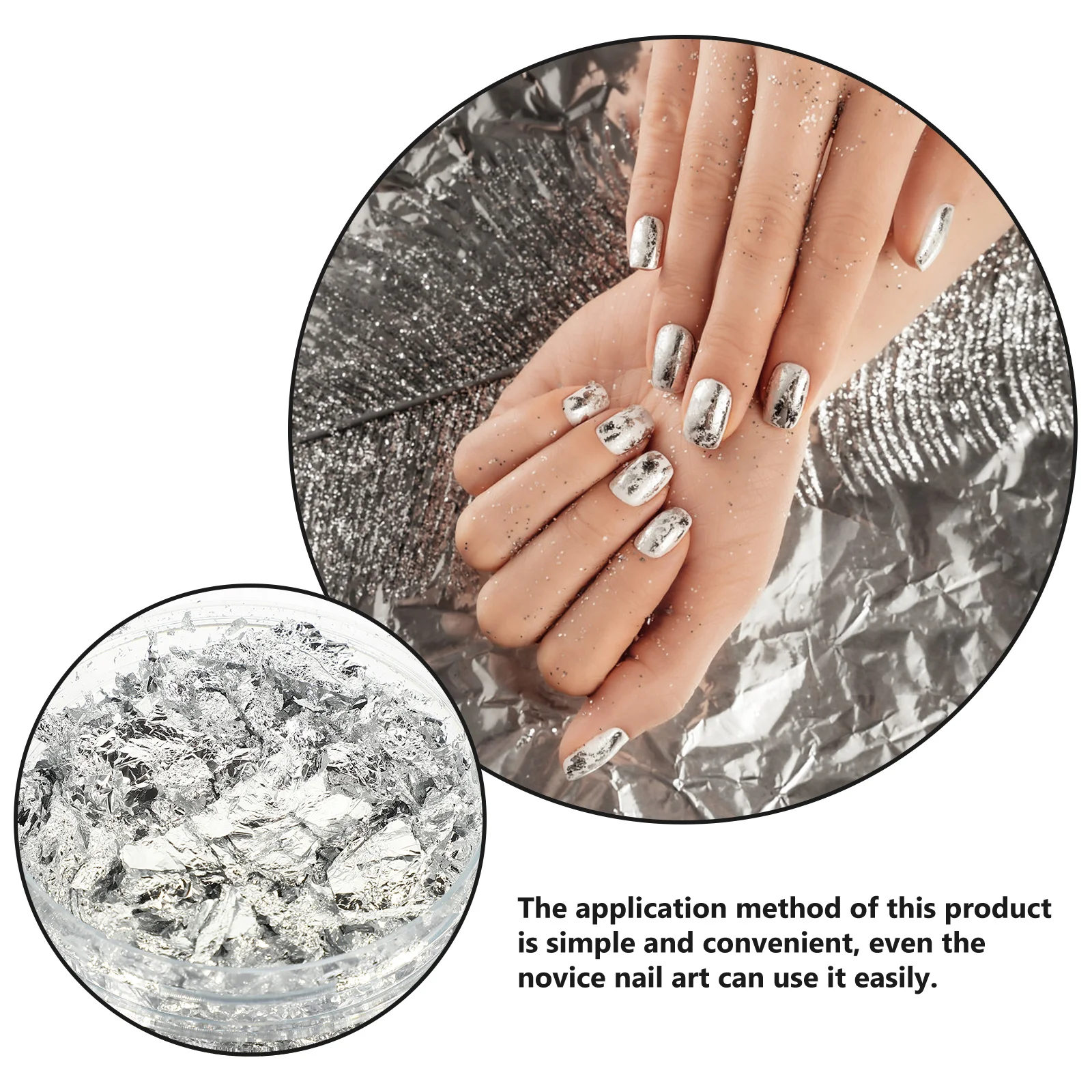 

3 Bottles Nail Art Gold Foil Flakes Manicure Painting Decor Glitter Foil for Nails Nail Art Supplies Gold Leaf Flakes