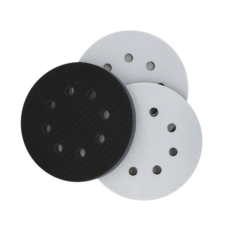 1pc 5 Inch 125mm 8-Hole Soft Sponge Interface Pad For Sanding Pads And Hook&Loop Sanding Discs For Uneven Polishing