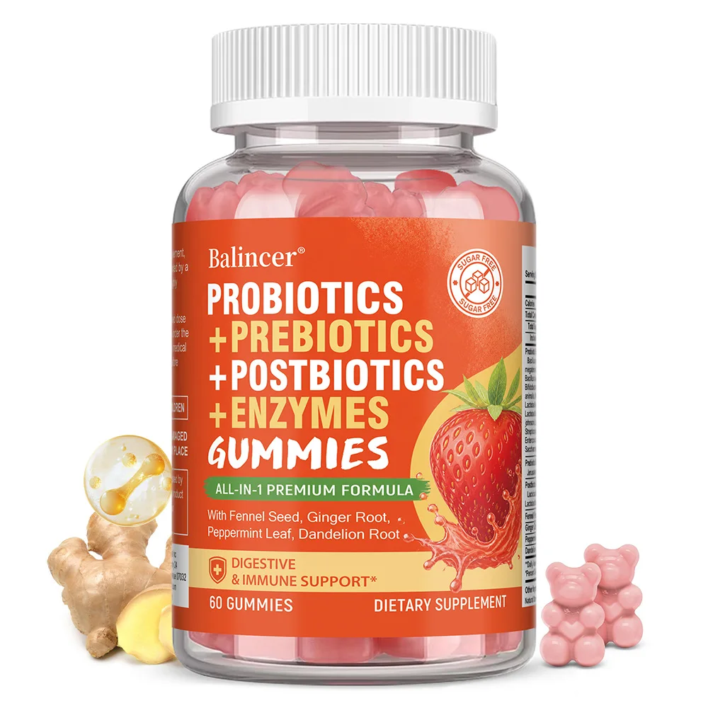 Probiotic Gummies - Helps with Digestive Health, Provides Immune Support, and Boosts Energy. Gluten-free and Non-GMO