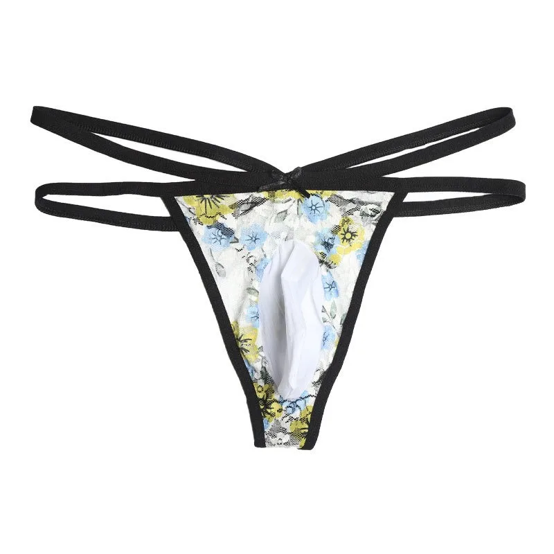 Erkek Thongs G dizeleri seksi erkek t-kemer JJ Set küçük dantel düşük bel ateşli silah bölünmüş külot Jockstrap Bikini Hombre iç çamaşırı