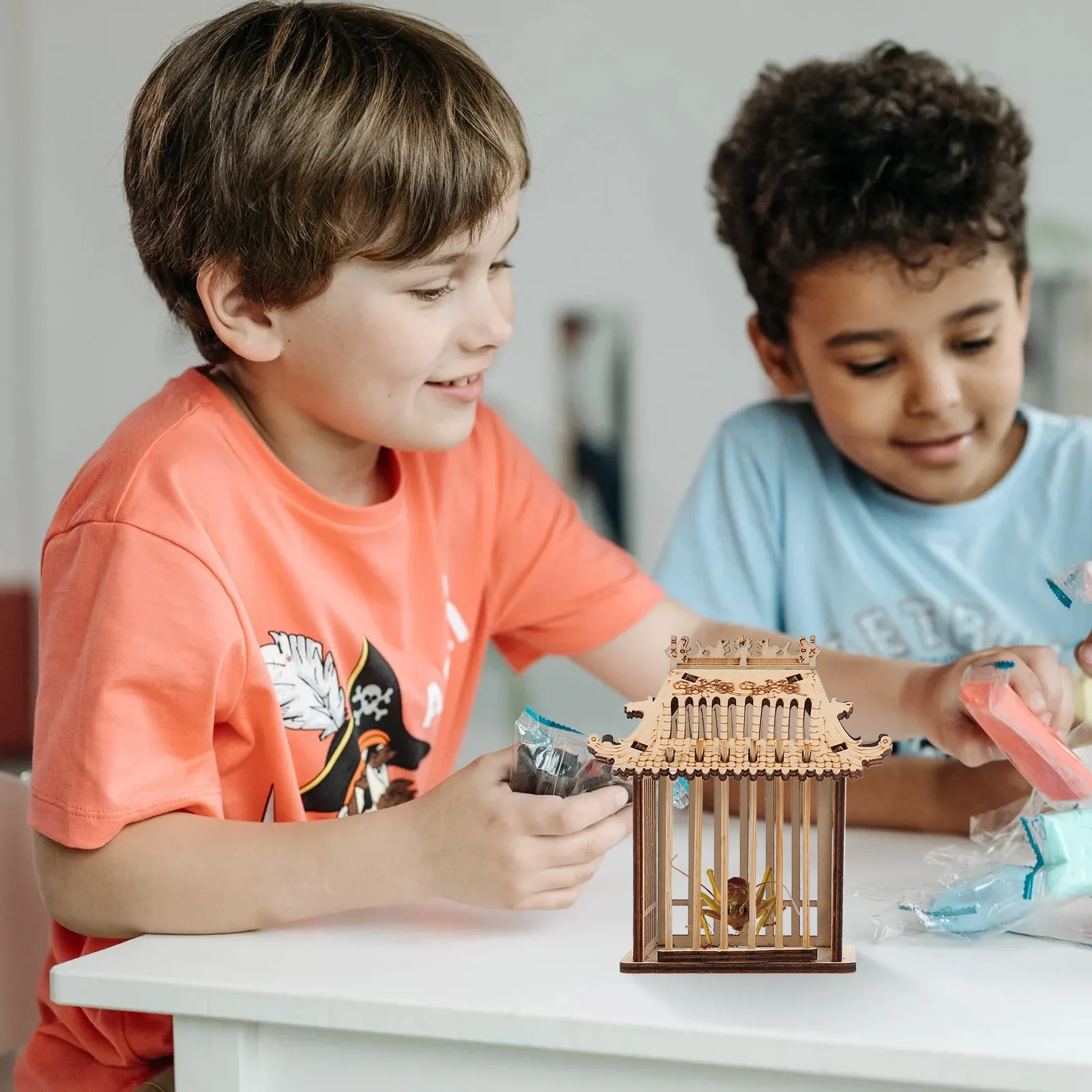 Wooden Cricket Cage Sturdy Reusable Grasshopper Transport Box for Nature Study and Small Insect Holding