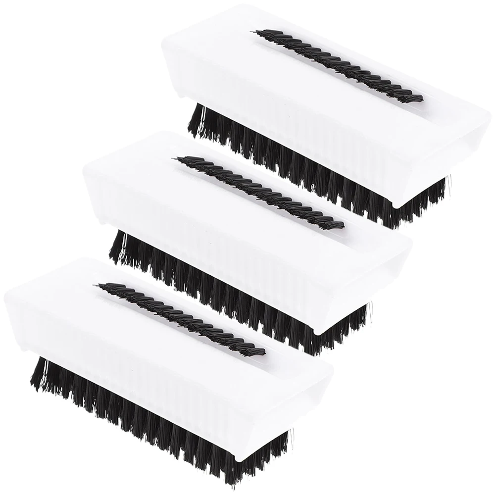 

3 Pcs ABS Nail Brushes for Cleaning Fingernails Hand Scrub Brush Portable Heavy Duty Scrubber Multi Function Cleaner Bathroom