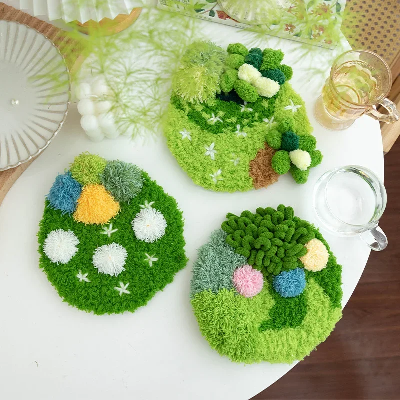 Handmade Diy Moss Coaster Carpet Living Room Bedroom Indoor Home Decoration Non Slip Super Comfortable and Fluffy