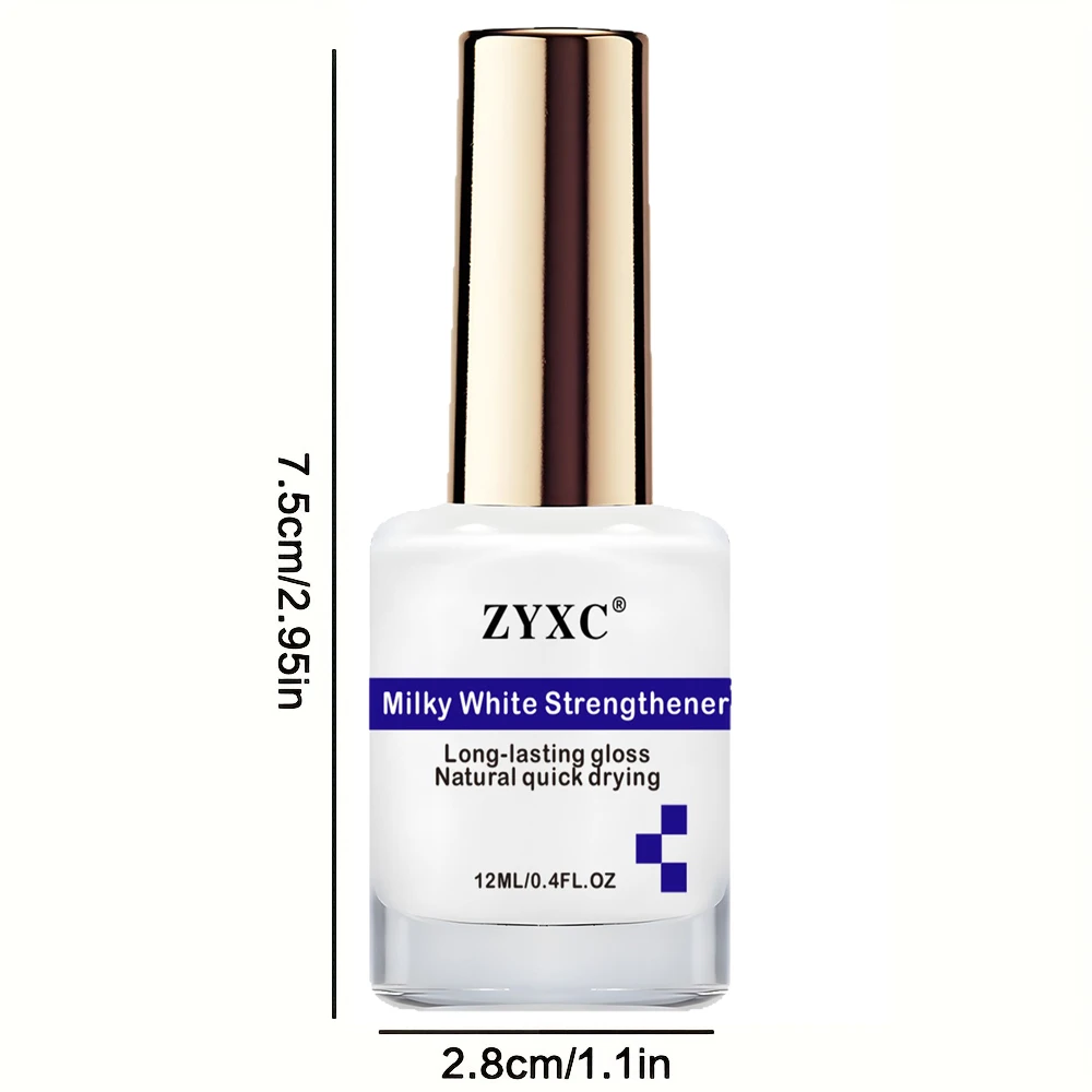 Milky White Nail Polish with Keratin Strengthener – Protects nails, provides high-gloss shine, long-lasting and quick-drying. Ai