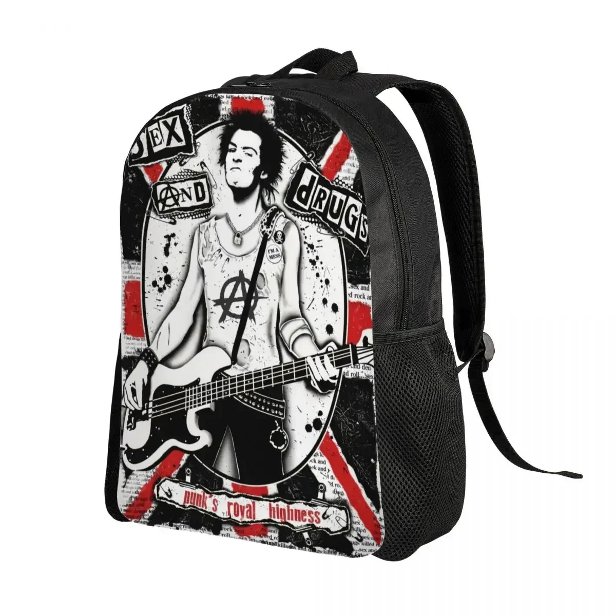 Sex Pistols Laptop Backpack Men Women Fashion Bookbag for School College Students Heavy Metal Rock Band Bags