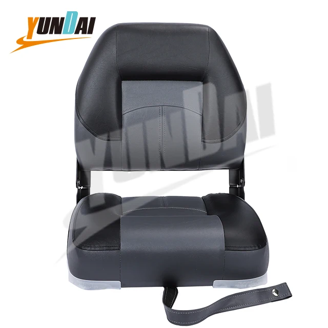 Premium Low Back Folding Chairs Aluminum Bass Boat Accessories Marine Suppliers Captain Seat Fishing Boat Seats