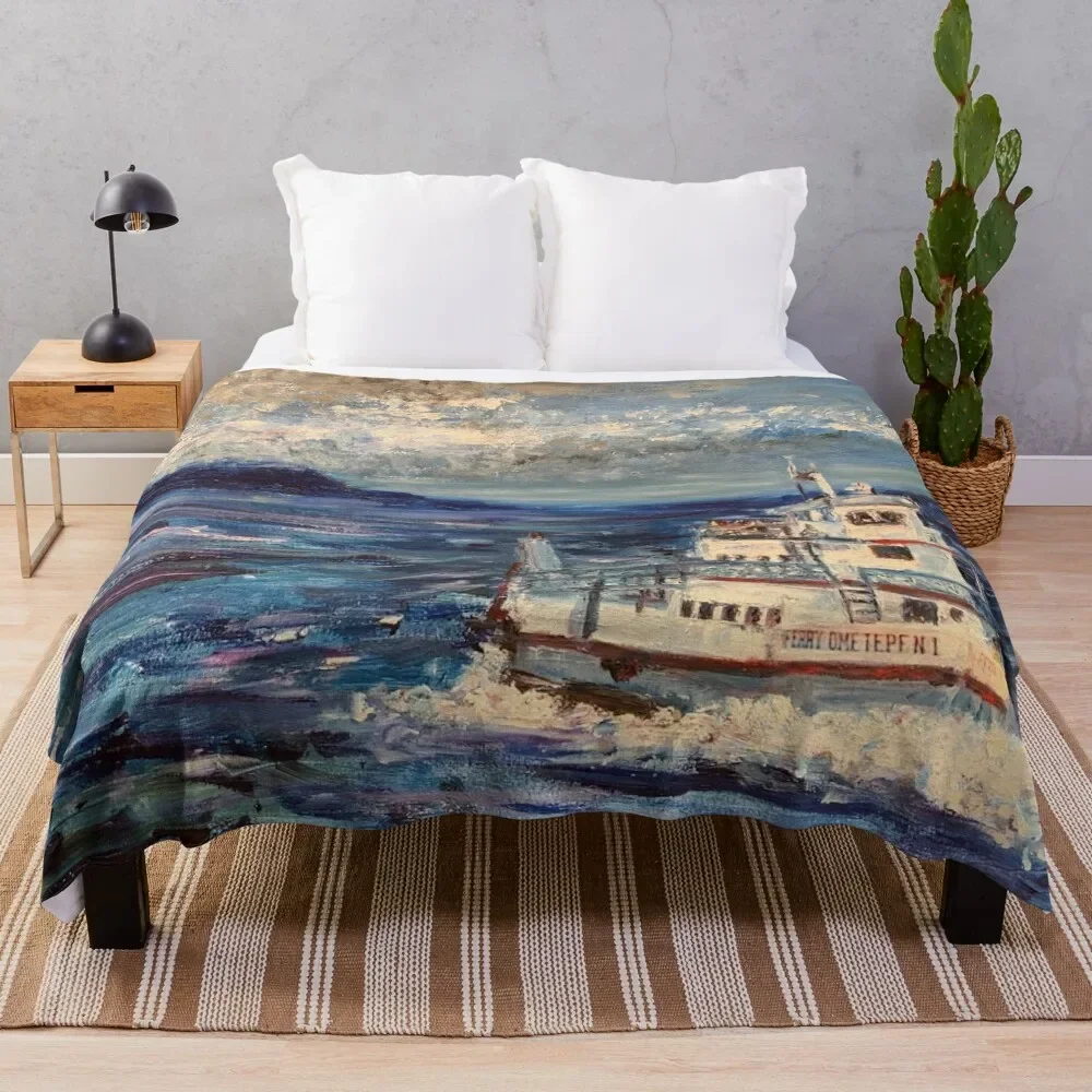 Ometepe Ferry Lake Nicaragua Throw Blanket Retros funny gift Heavy heavy to sleep Blankets