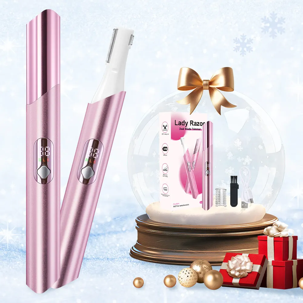 Painless Precision Electric Eyebrow Trimmer IPX7 Waterproof Compact Portable Nose Ear And Eyebrow Clipper for Easy Grooming