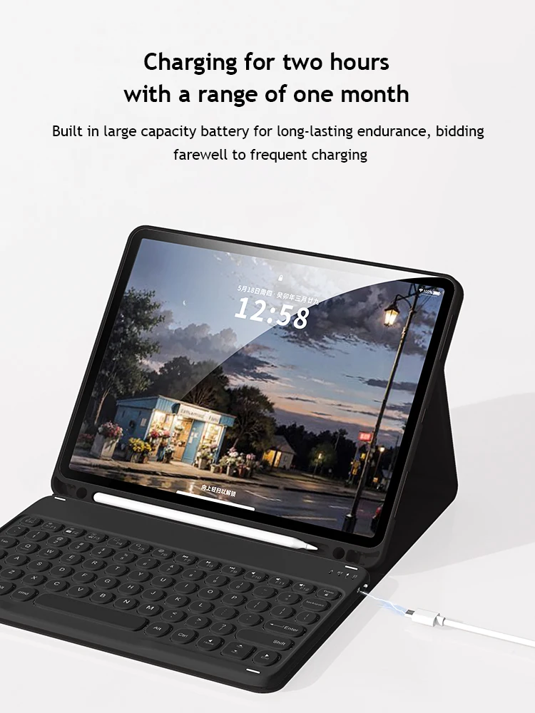 Imagem -06 - Capa de Teclado Touchpad para Ipad Tampa sem Fio do Tablet Mouse Ipad Air Pro 11 10.5 10.2 ar 10 2023