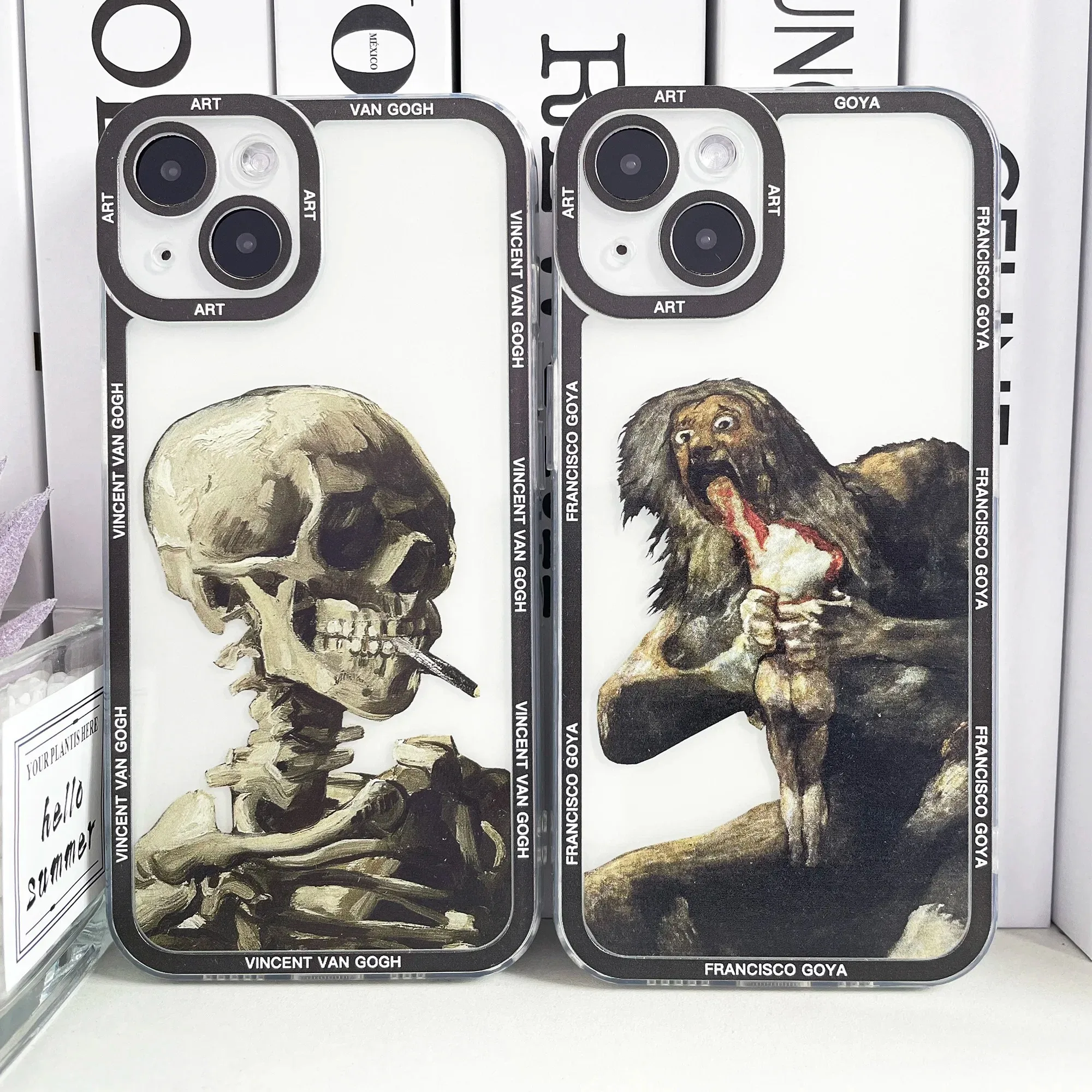 Francisco Goya Van Gogh Skeleton Art Aesthetic Phone Case For Samsung Galaxy S10 S20 S21 S22 S23 S24 FE Plus Ultra Note 20