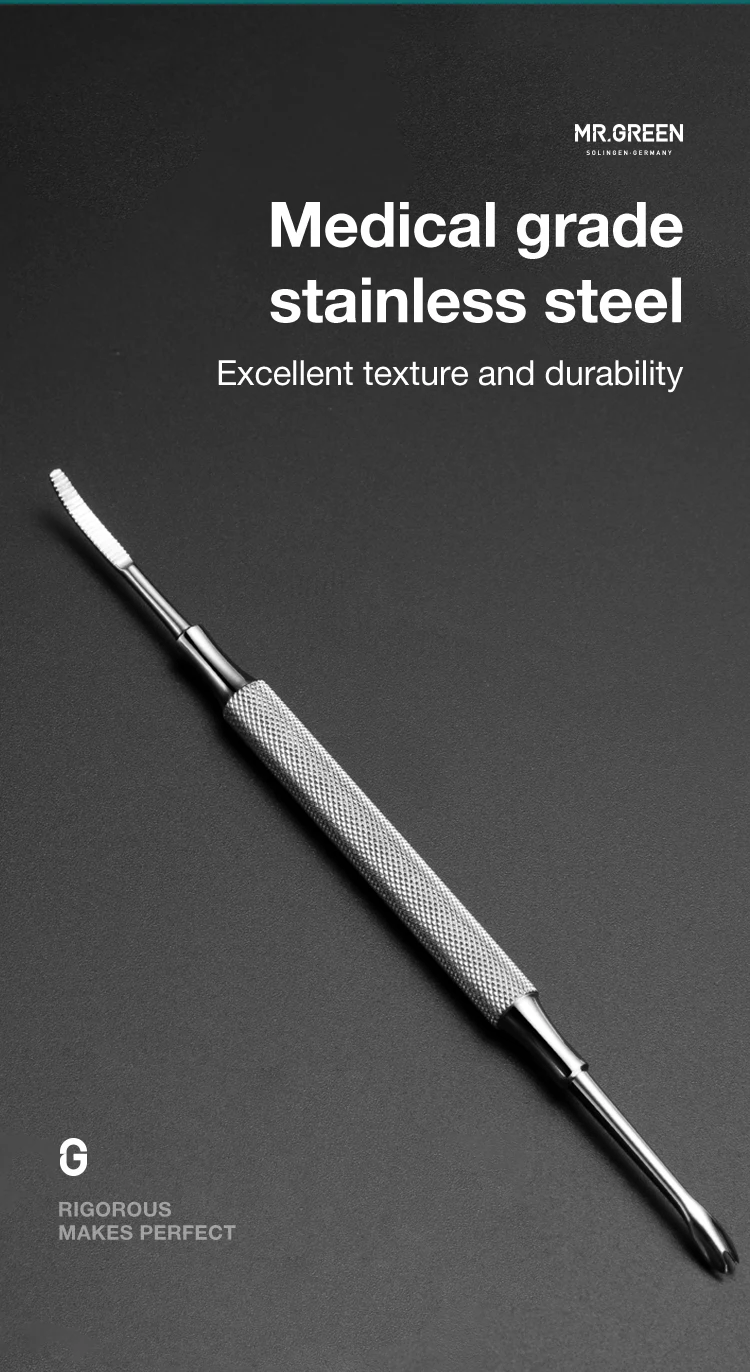 MR. GRÜN Multi-Funktion Nagel Pflege Werkzeuge Häutchen Pusher Nagel Schmutz Reiniger Doppel Headed Design Hebeln Bis Nägel Kutikula Trimmer – Detail 8