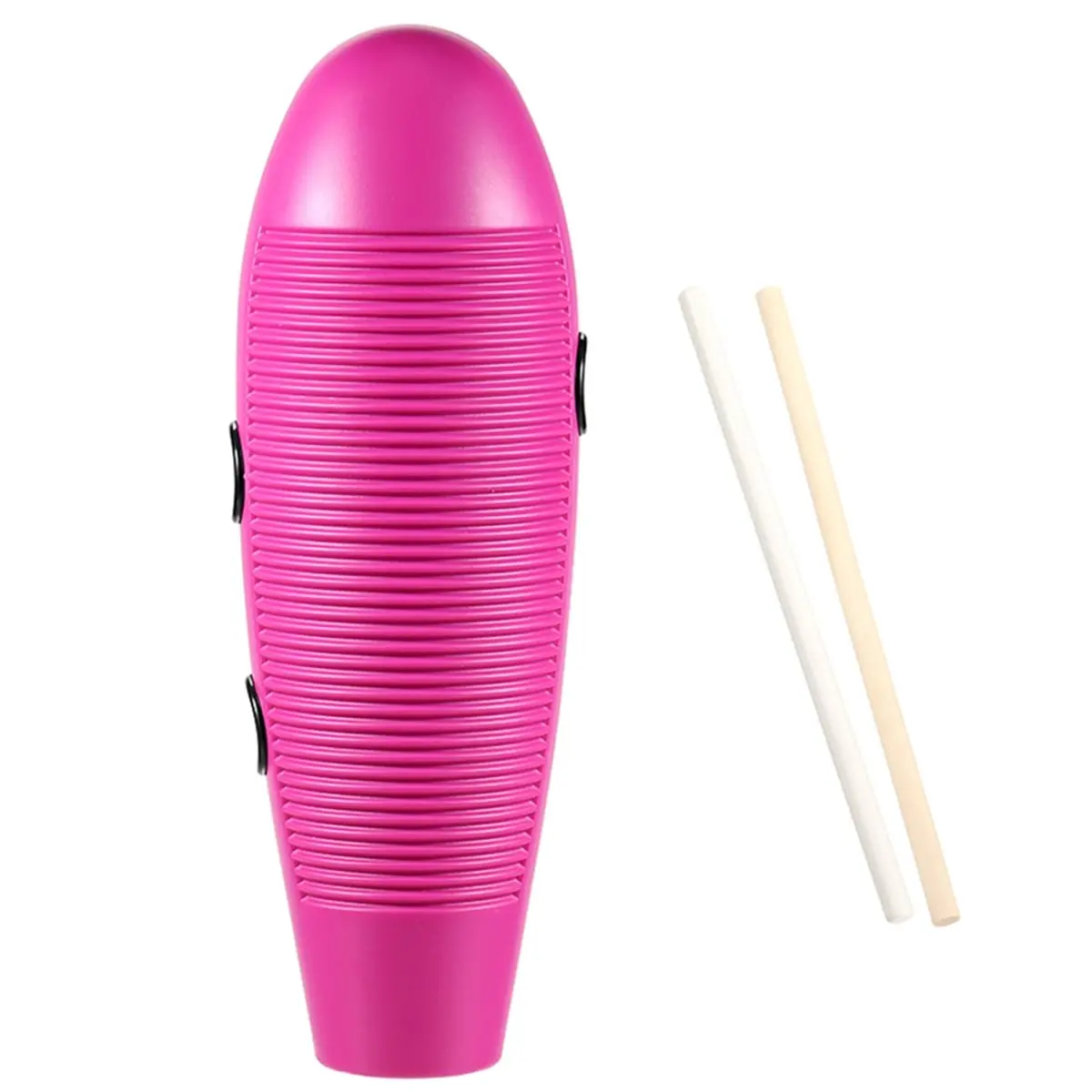B72ABG Guiro Instrument Fish Shaped Latin Percussion Instrument with 2 Scrapers Musical Training Tool for Beginners
