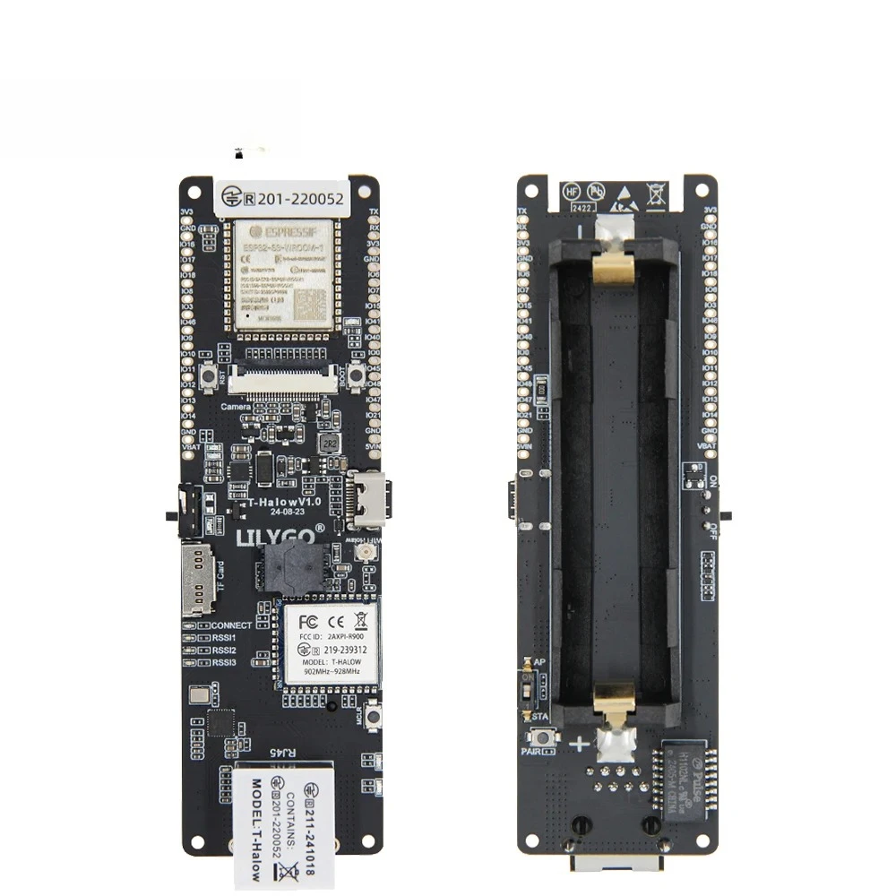 LILYGO T-HaLow ESP32-S3 Module Low Power IoT Development Board with Wi-Fi HaLow 875M/915M MIC Certification Battery Holder