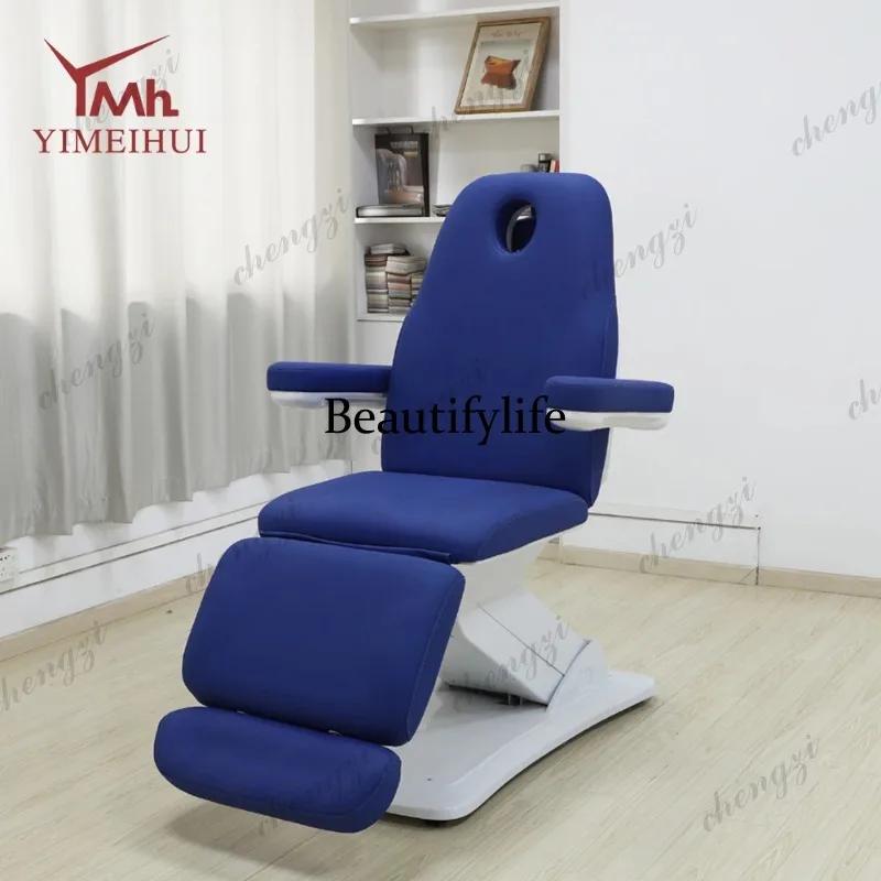 TTT Modern Design 3 Motors Massage Lift Table Electric Eyelash Facial SPA Cosmetic Beauty Salon Bed