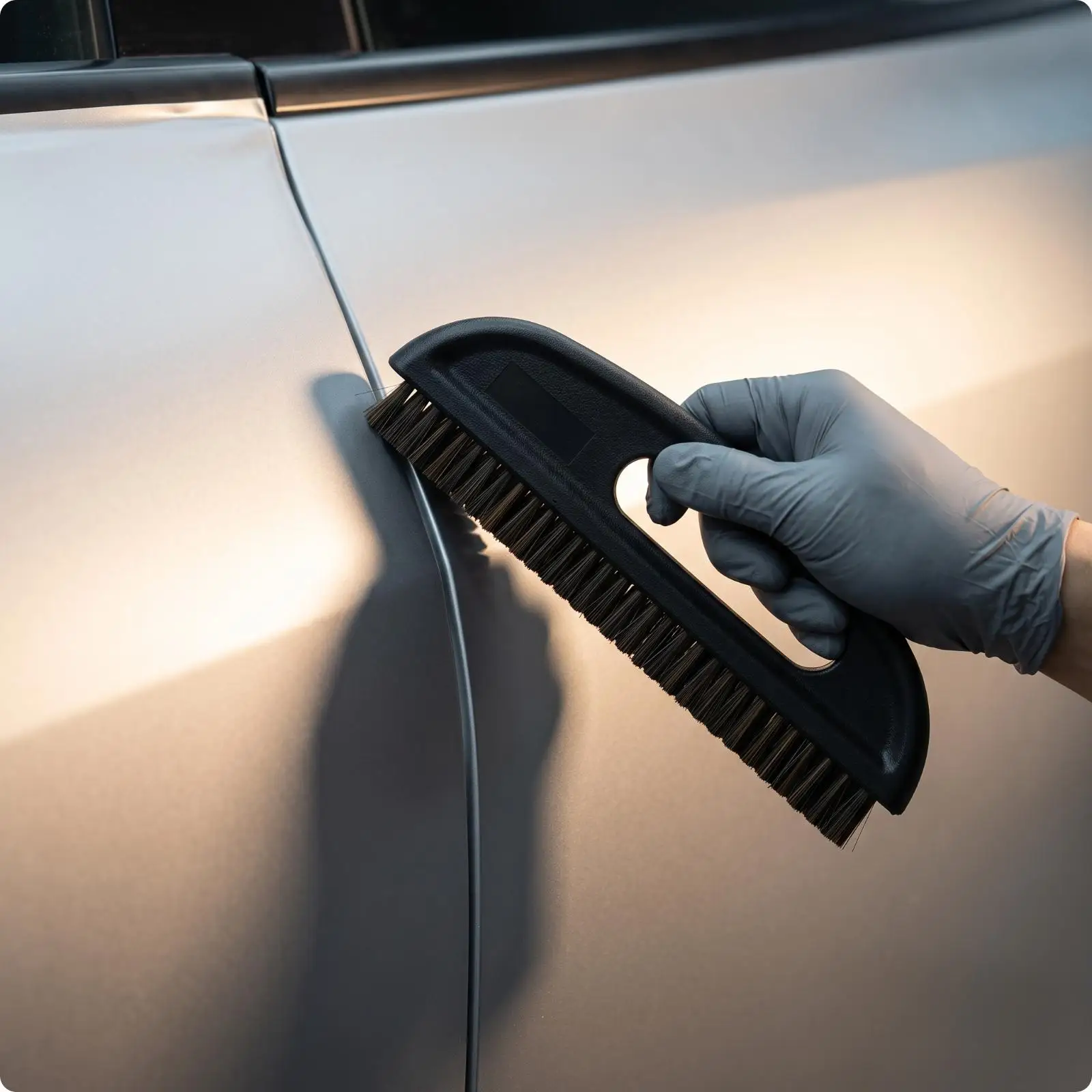 Car Film Squeegee with Bristle Brush for Bubble Free Wallpaper Application and Film Pressing
