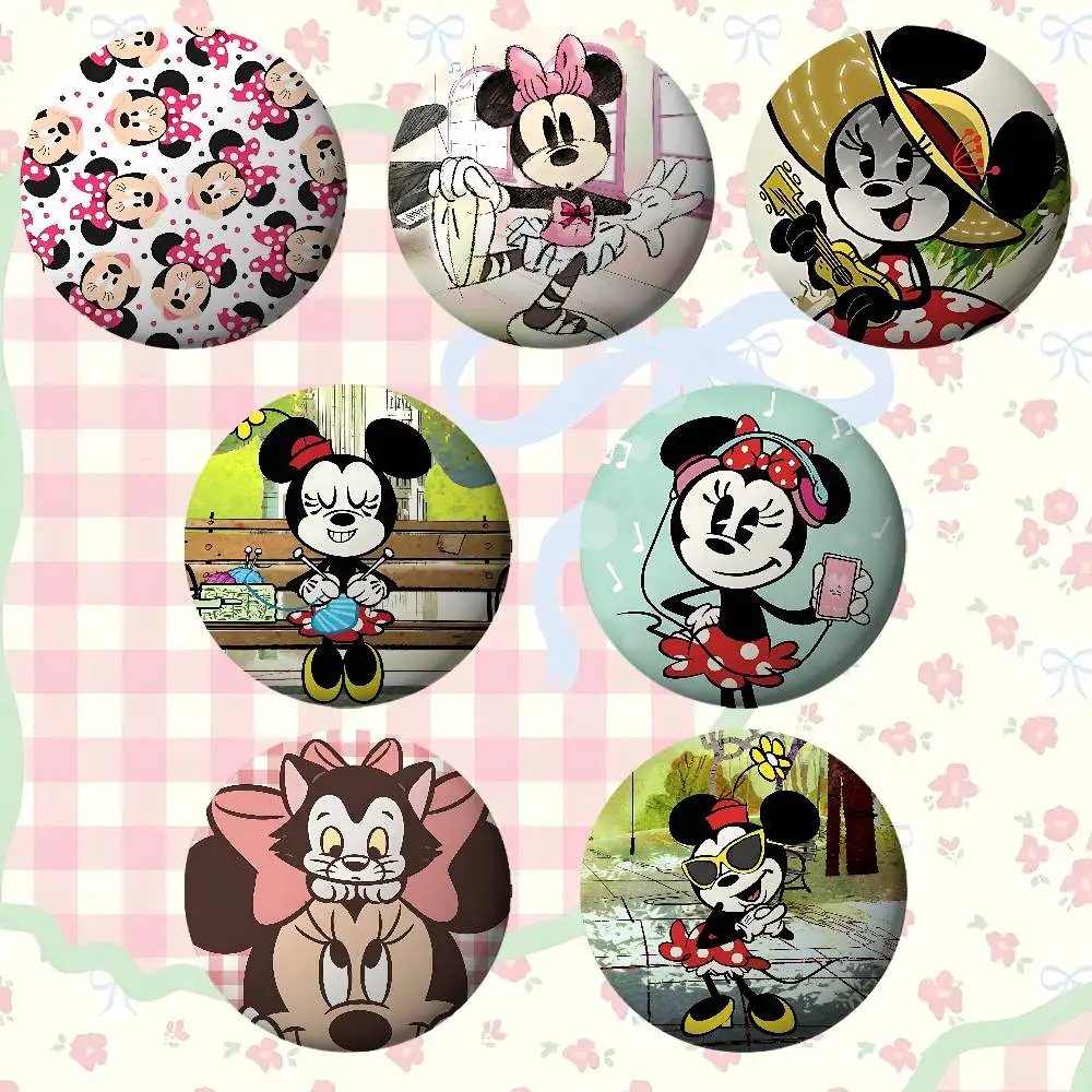 Cute M-Minnies Badges Tinplate Soft Button Pin Brooch Metal Badge Custom Jewelry Accessories Hat Bag Lapel