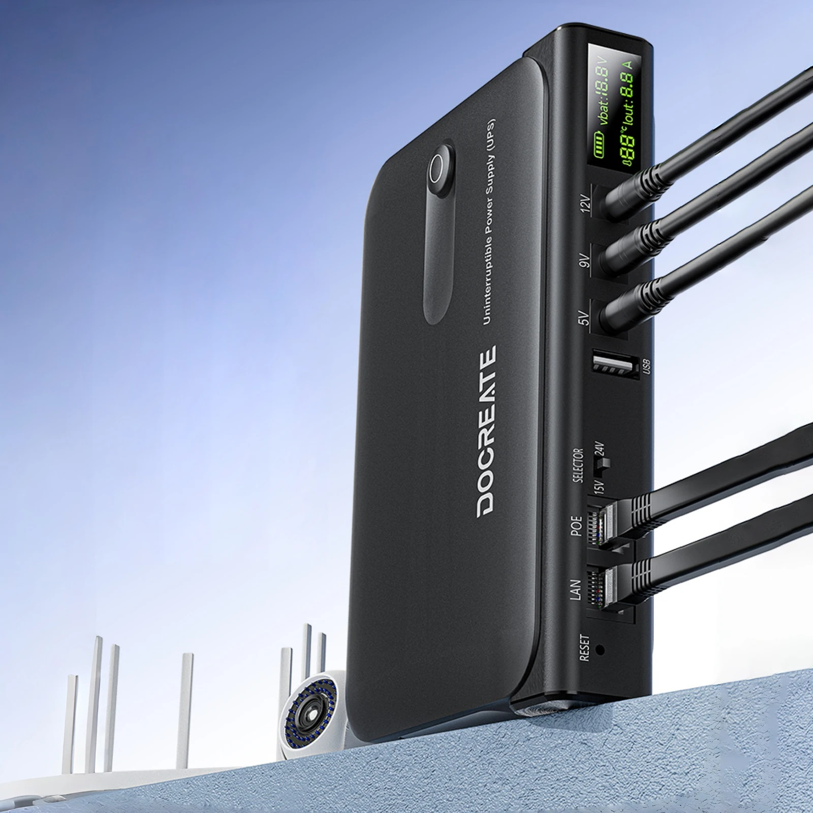 UPS Uninterruptible Power Without Battery UPS Backup Battery Power Supply Supports 5V/9V/12V for Router/Modem/ Camera
