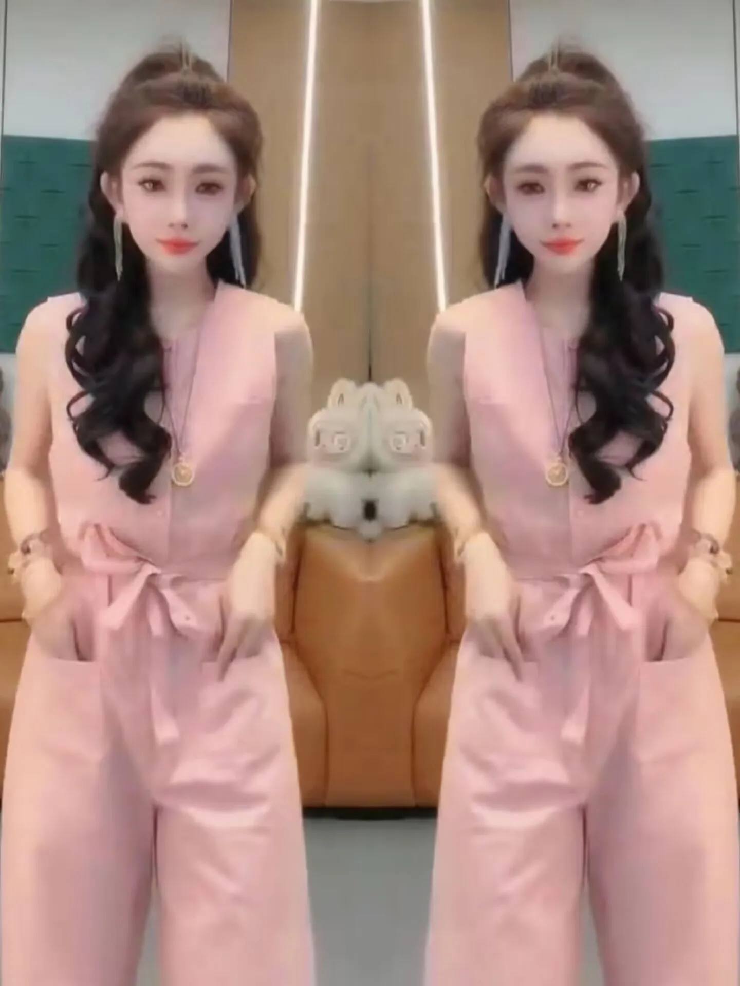 

Модные утягивающие цельные брюки с высокой талией, прямые длинные брюки, удобная ткань, летние брюки 2025 г.