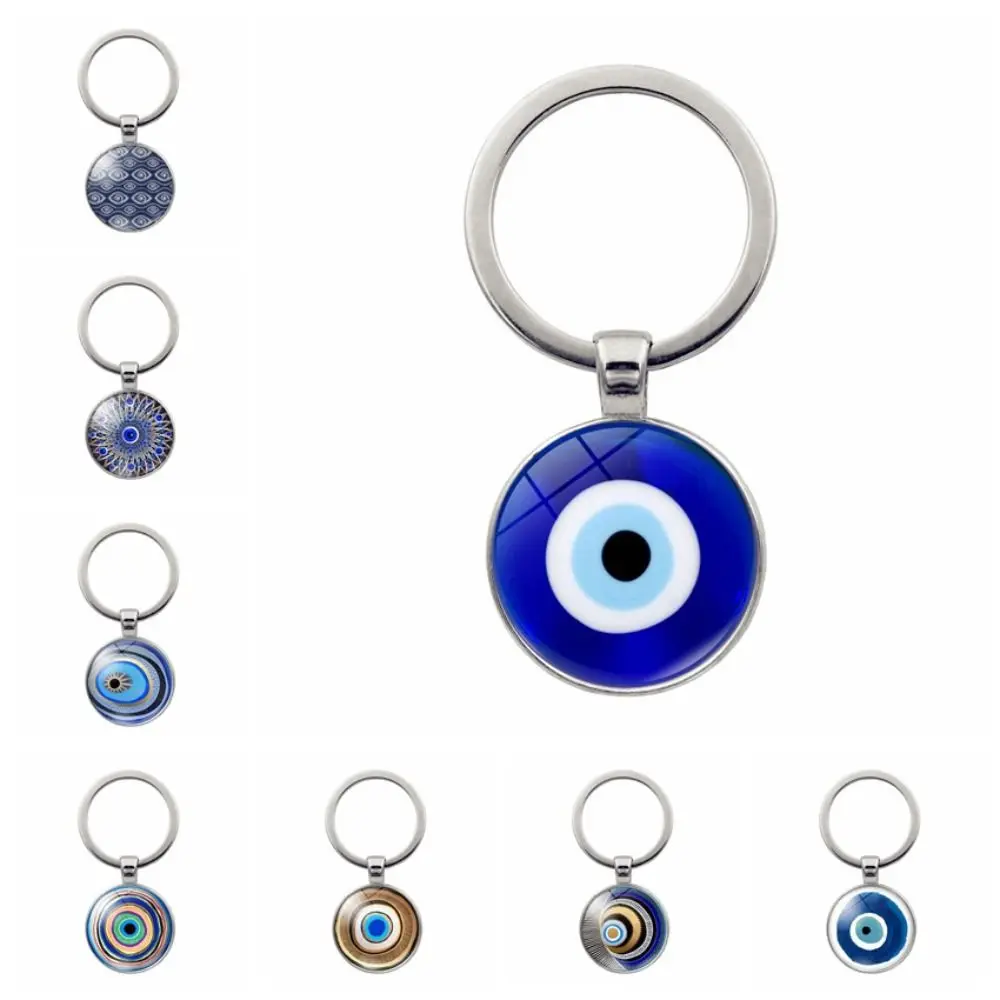 Evil Eye Bead Keychain Blue Evil Eye Blue Evil Eye Pendant Turkish Lucky Evil Eye Keyring Fashion Trendy Wall Hanging Ornament