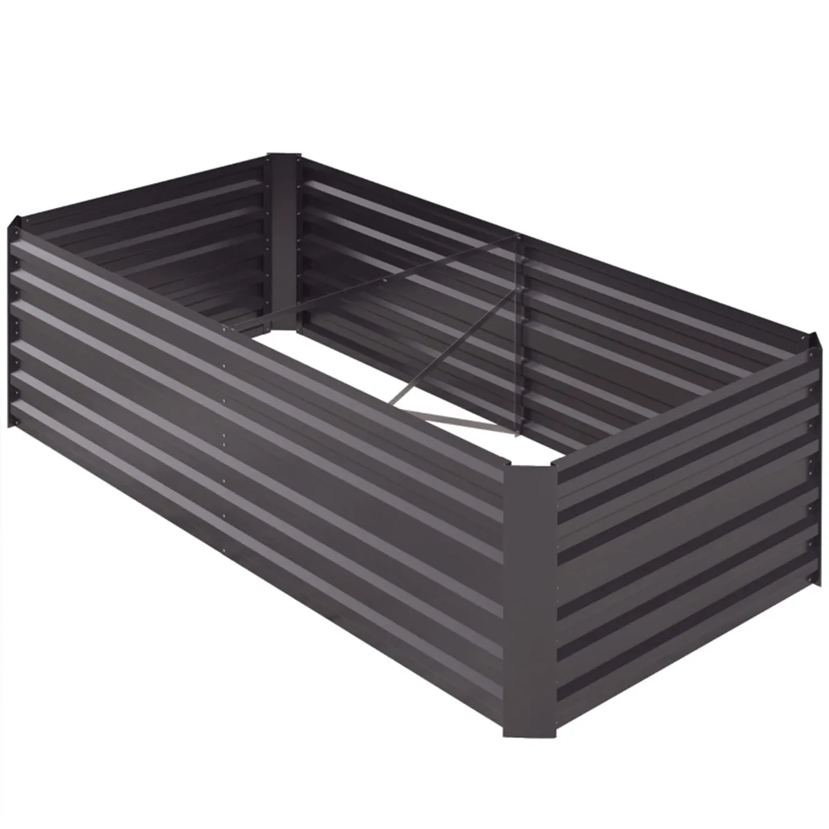 

Garden Bed Flower Shelf,Wood Planter Box Dark Gray