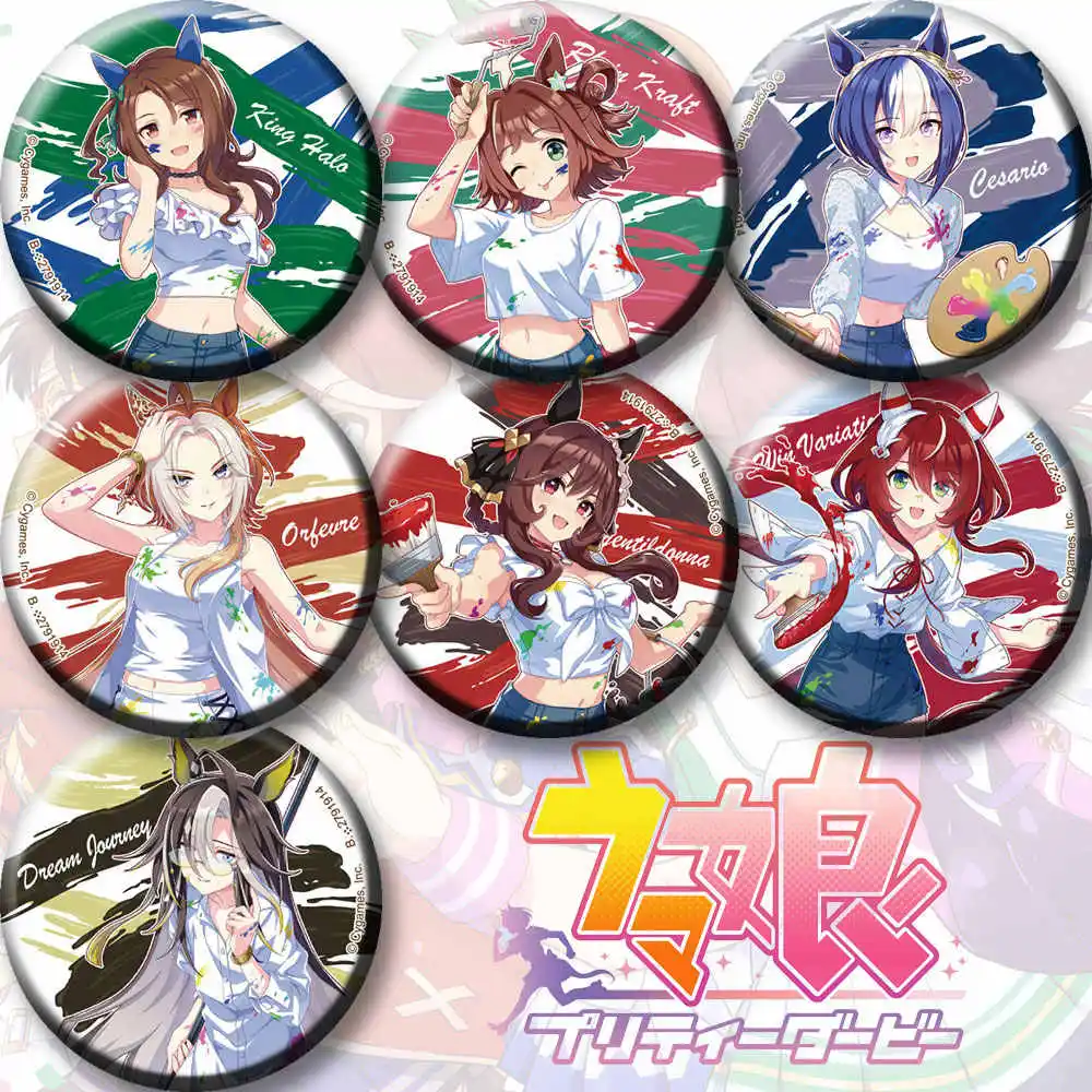 

Anime Uma Musume: Pretty Derby Tokai Teio Mejiro McQueen Special Week Pin Badge Cosplay Cartoon Itabag Bedge Button Brooch DADGE
