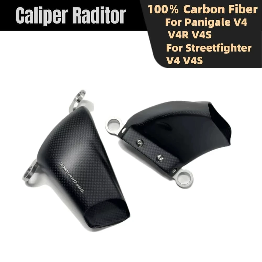 

For Ducati Panigale V4 V4R V4S / Streetfighter V4 V4S Carbon Fiber Motorcycle Front Brake Air Duct Caliper Radiator Cover