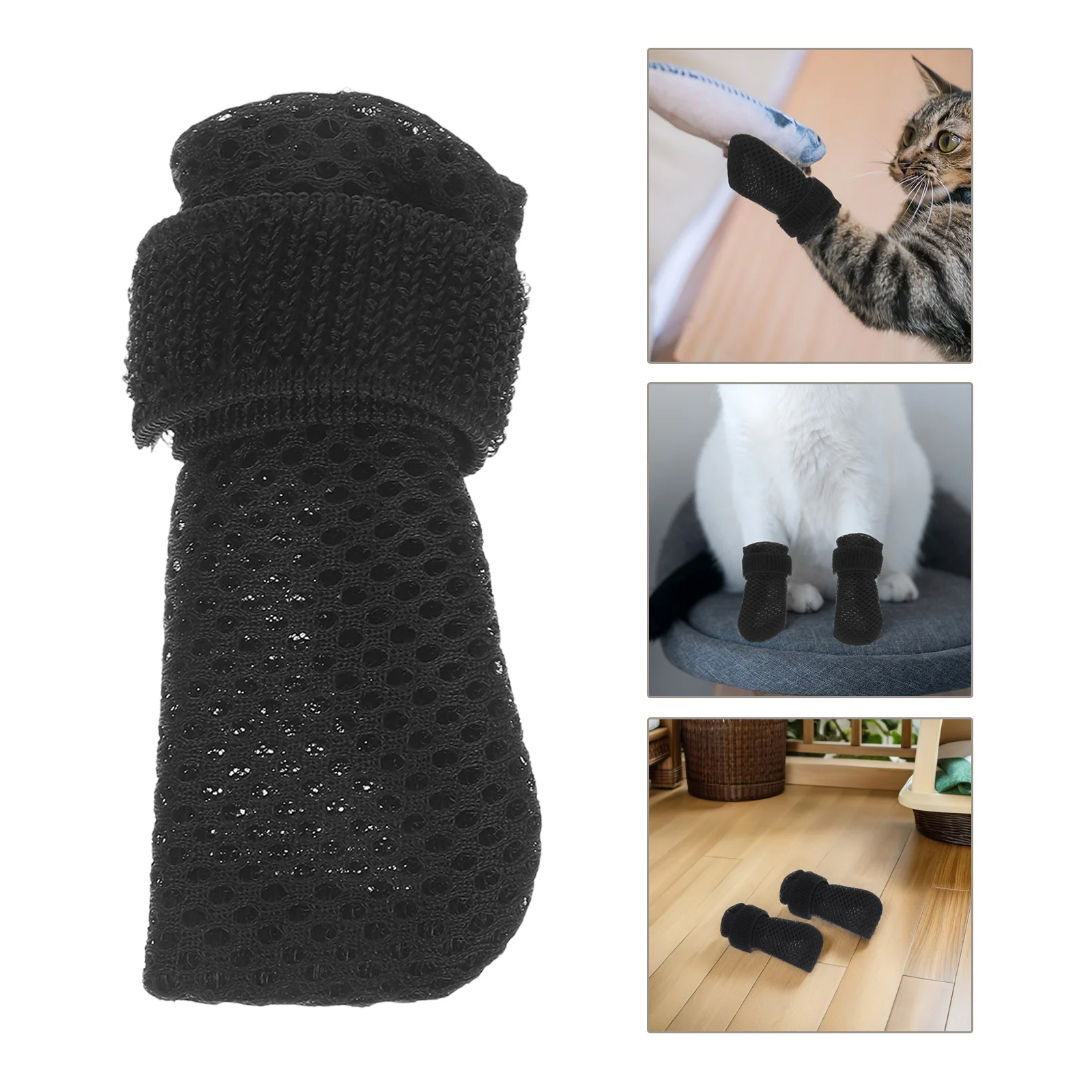 

4pcs Protector Shoes Waterproof Non-Slip Bathing Nail Trimming Outdoor Indoor Use Dog Booties Small Pet