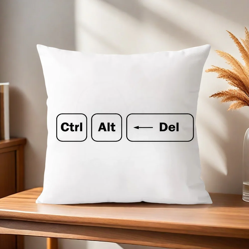 Ctrl Alt Del Reset My Life Kissenbezug Kissenhülle für Zuhause, Sofa, Wohnzimmer, Büro, Café, Auto – Detail 5
