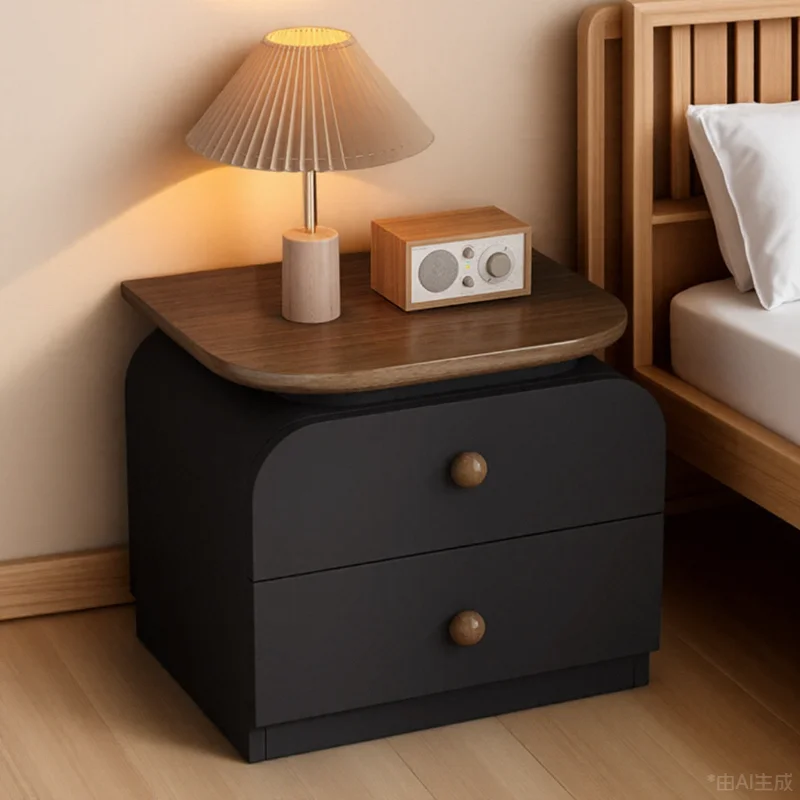 Minimalistic Black Nightstands Storage Classic Narrow Nordic Bedside Tables Drawers Beautifylife Criado Mudo Bedroom Furniture