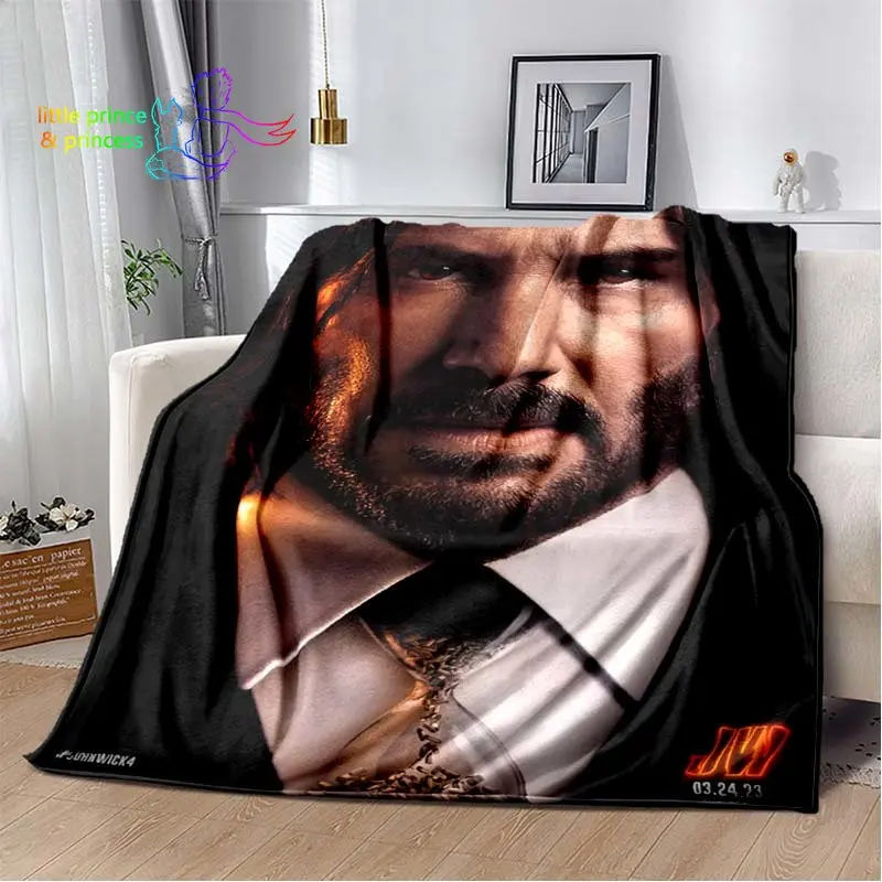 2023 Pop Movie John Wick Chapter 4 Blanket Lightweight Comfortable Soft Breathable Ultra Warm Blanket Bedding Travel Bedding