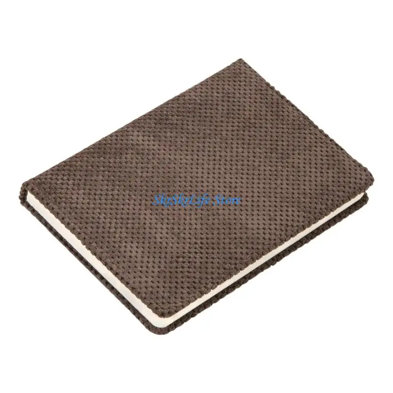 E65E Retro Velvety Cloth Cover Journal With Ribbon Bookmarks And 200 Pages Lined