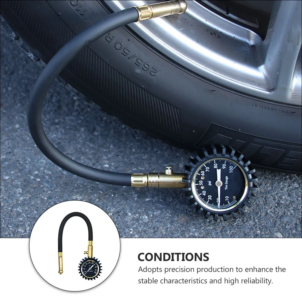 

Манометр для автомобильных шин, гибкий шланг, цифровой измеритель для накачивания шин, инструмент для воздушного компрессора для автомобильного манометра воздуха