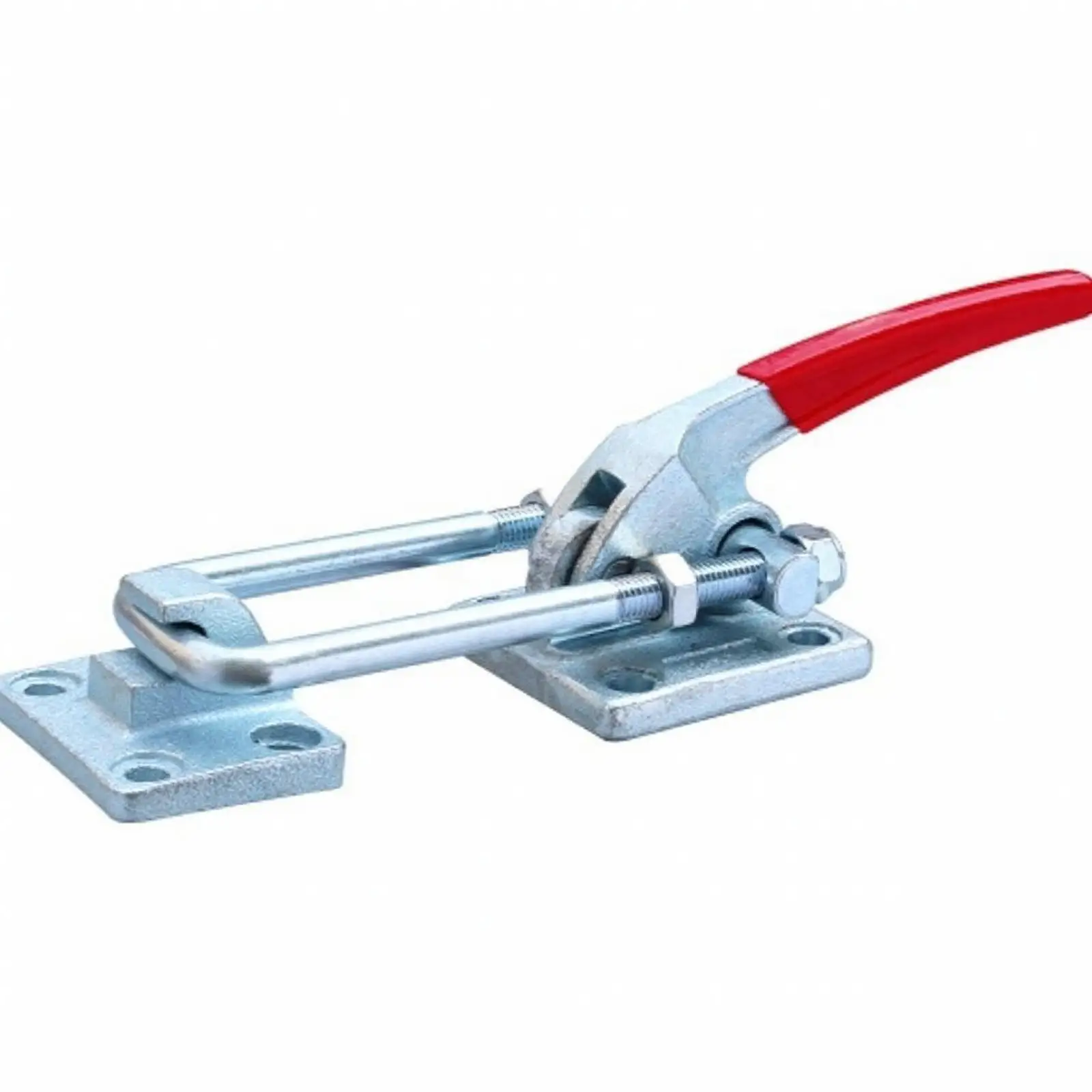 Toggle Clamp Lock 40380 Style with Curved Catch and Threaded Rods for Cabinet Door Panel Jig Base Workshop Use