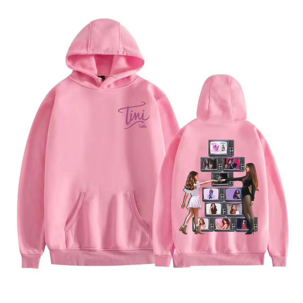Singer TINI STOESSEL La Triple T Fukuru 2025 Tour Merch هوديس للرجال والنساء Harajuku الهيب هوب بلوزات طويلة الأكمام ملابس الشارع