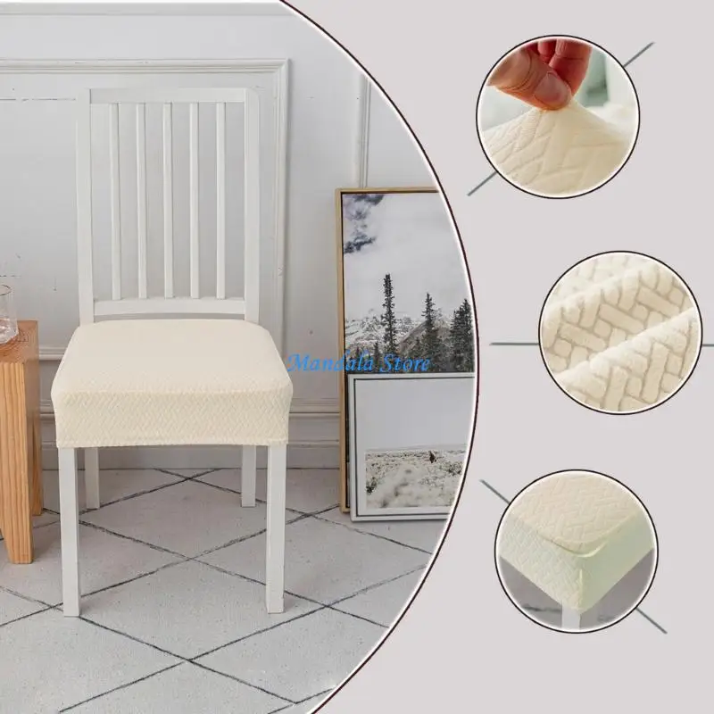 U2JC Stretchy Waterproofs Slip Resistant Chair Slipcovers for Home Hotel Dining Chairs Sturdy Polyester Spandex Fabric