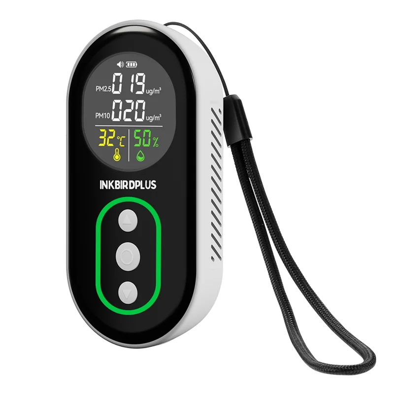 【2025 NEWLY】Sound And Light Dual Alert Air Quality Detector For Monitoring PM2.5 PM10 Temp Humidity Thermometer Hygrometer