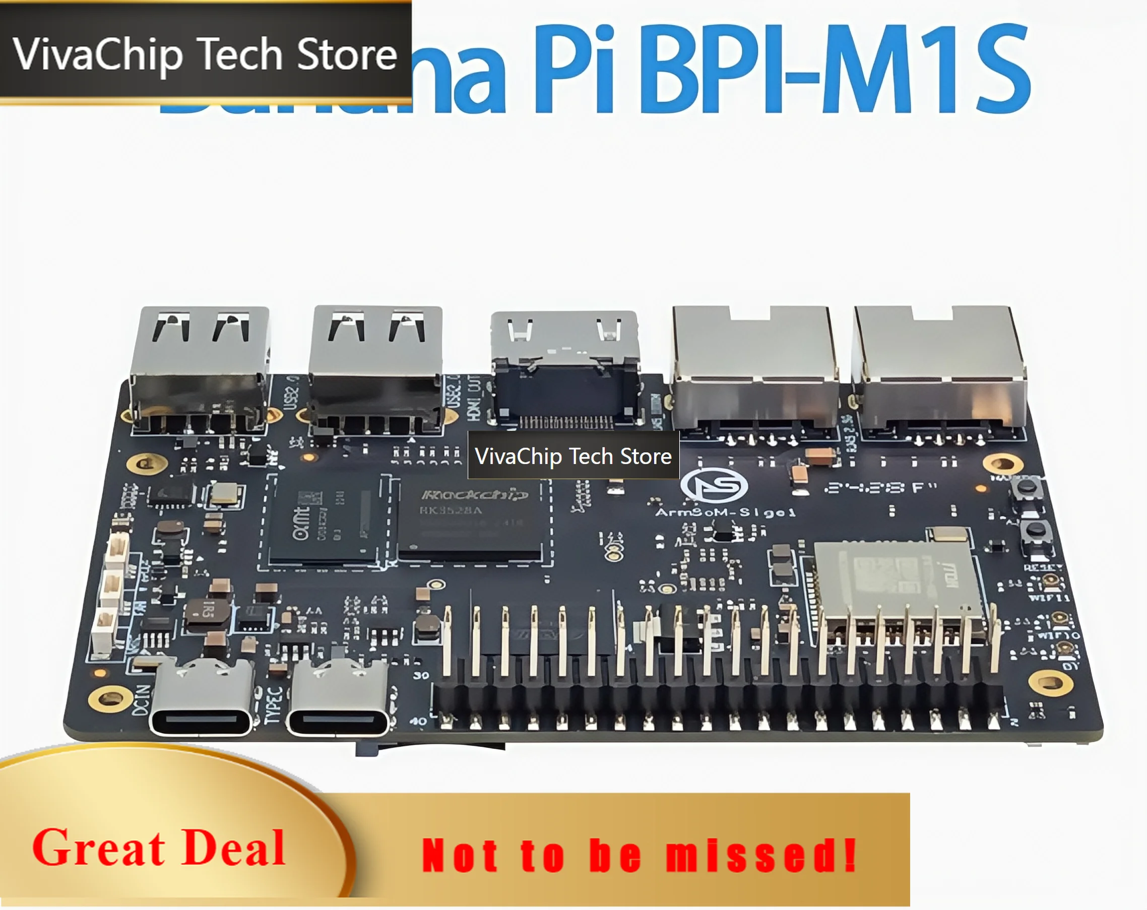 VivaChip TechBanana Pi BPI-M1S Development Board BananaPi BPI-M1S RK3528 Supports 4K WiFi6 Lede Official Support