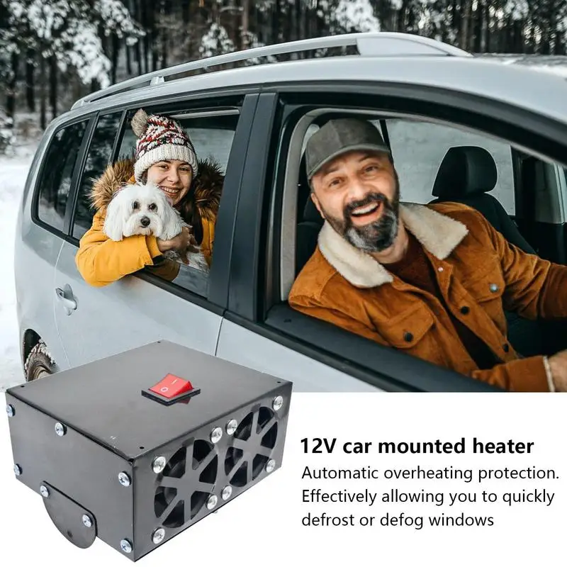 Portable Heater For Car 12v Car Defroster With 2 Modes Adjustable Car Accessories Overheating Protection Air Heater Windshield