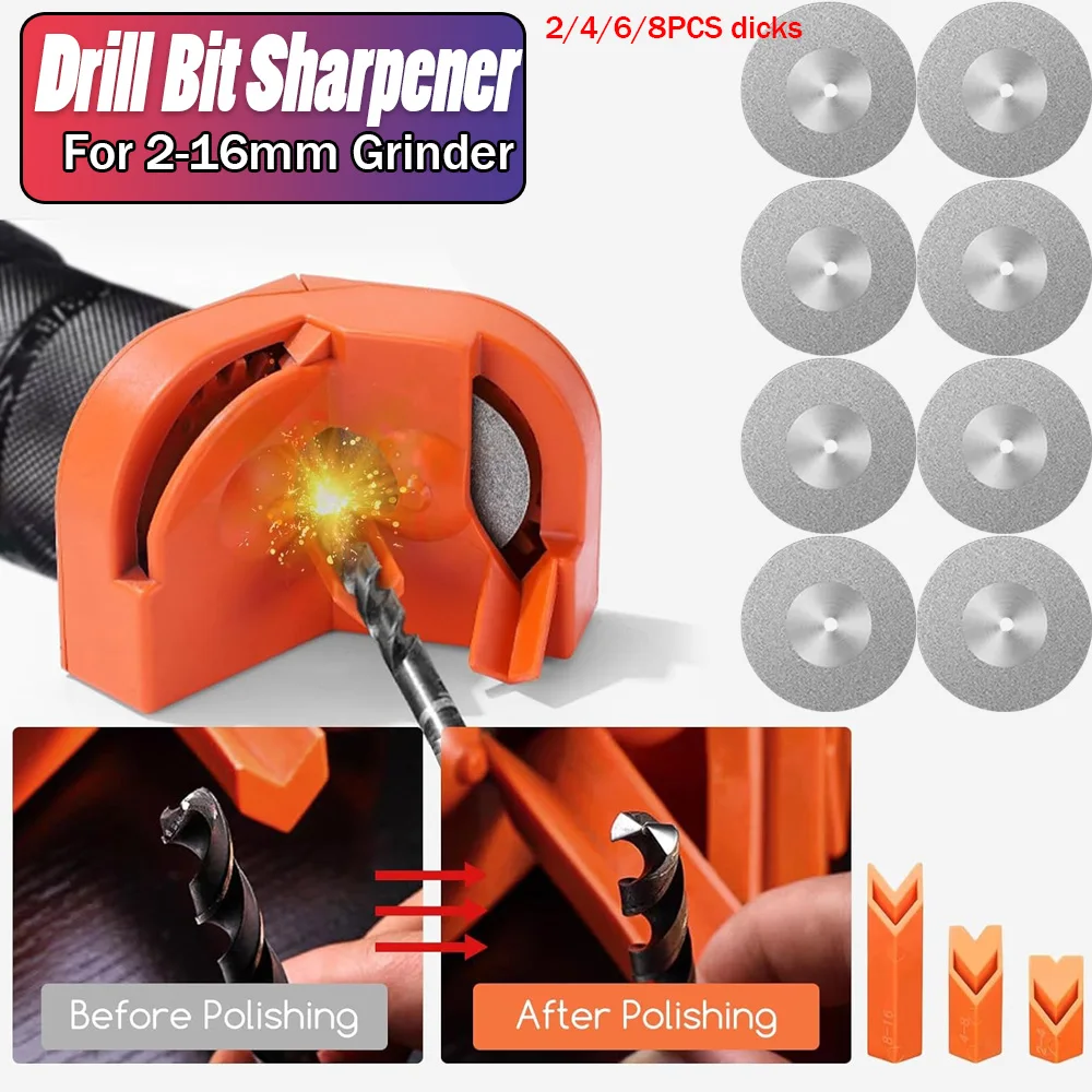 

Drill Bit Sharpener Diamond Grinding Blade Sharpening Stone Tool Universal Grinding Tool For Chainsaw And Drill Bit