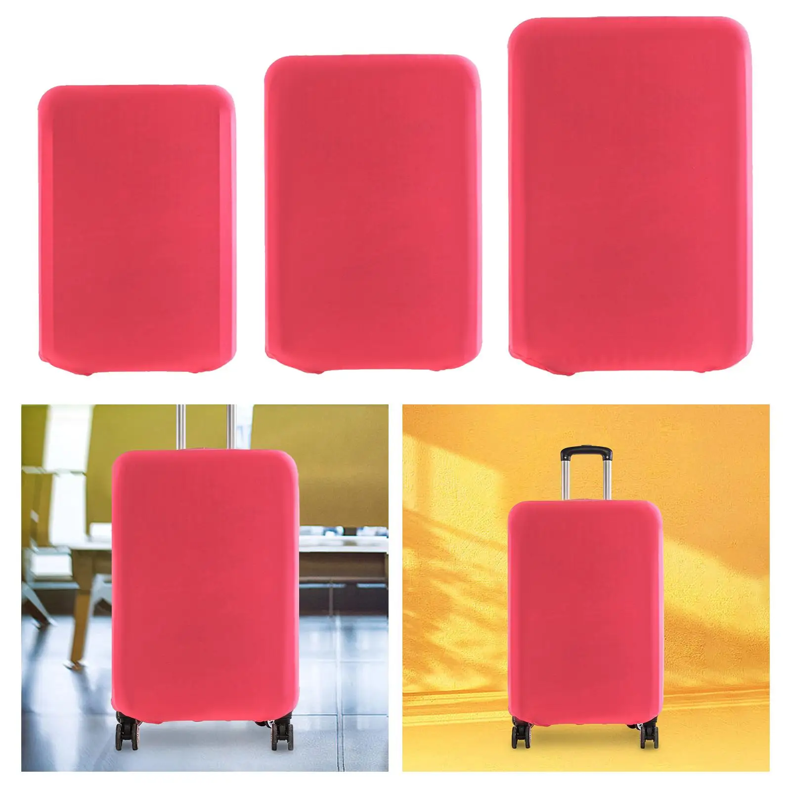 Luggage Cover Elastic Suitcase Cover Pink Sturdy Multifunctional Accessory