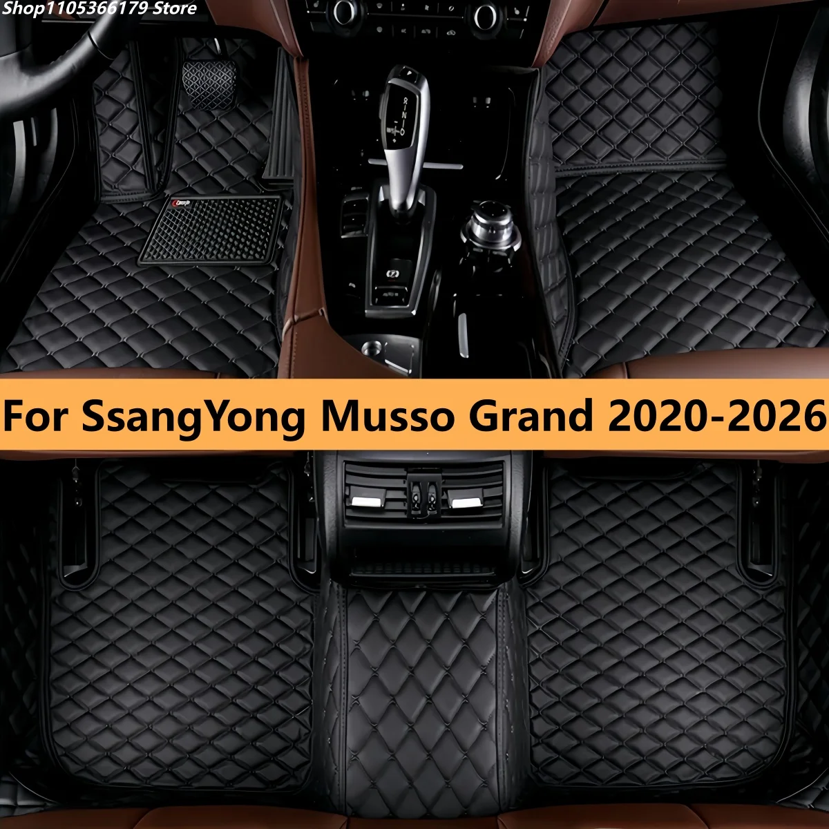 Car Floor Mats For SsangYong Musso Grand 2020 2021 2022 2023 2024 2025 2026 Auto Foot Matts Rugs Vehicle Full Set Carpet Pads