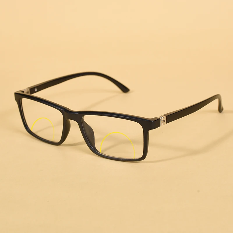 Bifokale Linsen Progressive Multifokus-Lesebrille für Männer Anti-Blaulicht Nah-Fern-Lesebrille Metall Gafas + 100 + 200 + 300 – Detail 5