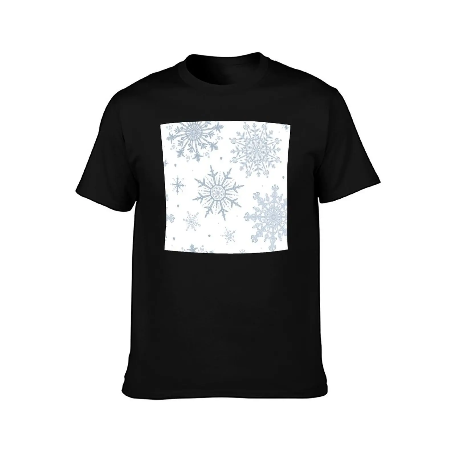 Winter Wonderland - Snowflake Pattern T-Shirt Long Lasting Casual T-Shirt
