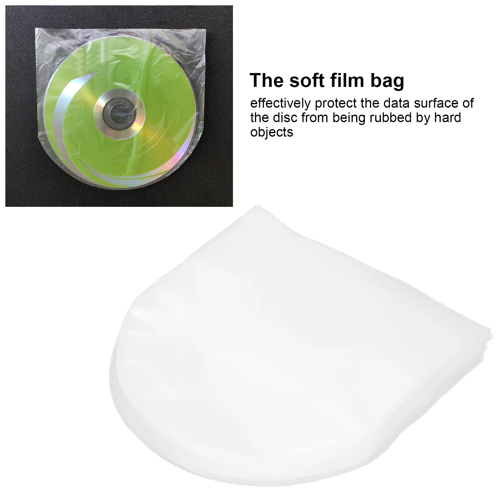 أكمام CD/DVD داخلية من البلاستيك الشفاف لأقراص CD/DVD مقاس 5 بوصات لتخزين الأقراص المضغوطة وأجهزة DVD الصغيرة وأكمام داخلية للتسجيل