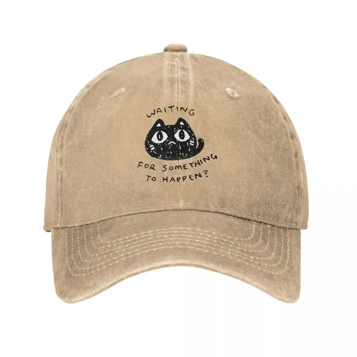 New Waiting For Something To Happen, Omori Cat Inspired, Cat Lover Baseball Caps Peaked Cap Omori Sun Shade Hats for Men
